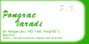 pongrac varadi business card